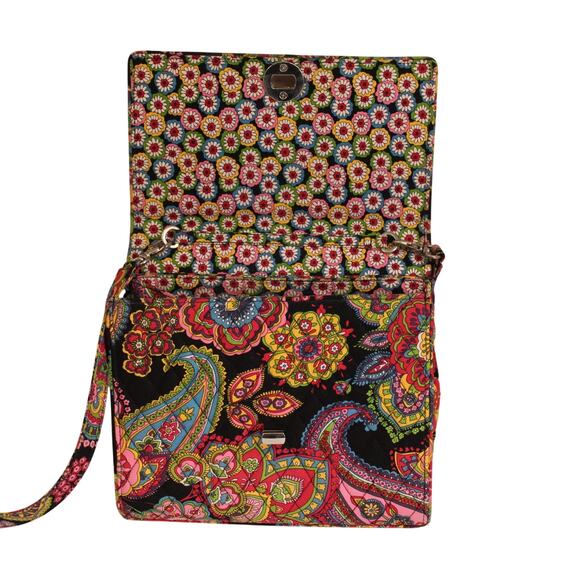 Vera Bradley Julia Turn Lock Satchel Purse & Wallet, Parisian Paisley Pattern - Picture 11 of 16